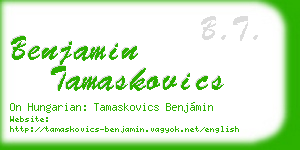 benjamin tamaskovics business card